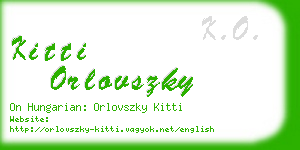 kitti orlovszky business card